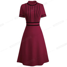 Charger l'image dans la galerie, Summer Vintage Contrast Color Patchwork Elegant Dresses - Soul And Me Store