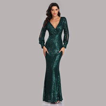 Cargar imagen en el visor de la galería, 2021 Sexy V-neck Mermaid Evening Dress - Soul And Me Store
