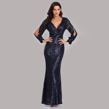 Cargar imagen en el visor de la galería, 2021 Sexy V-neck Mermaid Evening Dress - Soul And Me Store