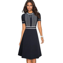 Charger l'image dans la galerie, Summer Vintage Contrast Color Patchwork Elegant Dresses - Soul And Me Store