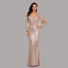 Cargar imagen en el visor de la galería, 2021 Sexy V-neck Mermaid Evening Dress - Soul And Me Store