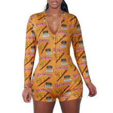 Cargar imagen en el visor de la galería, Sexy Bodysuit Floral Long Sleeve Bodycon Bandage Jumpsuit - Soul And Me Store
