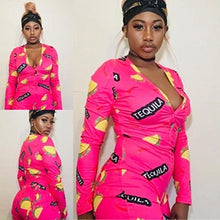 Cargar imagen en el visor de la galería, Sexy Women Bodysuit Long Sleeve Deep V Neck Bodycon - Soul And Me Store