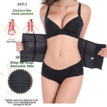 Cargar imagen en el visor de la galería, Waist Trainer Belt Corsets Slimming Belt Steel Boned Body Shaper - Soul And Me Store