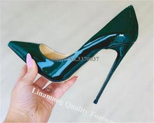 Cargar imagen en el visor de la galería, Brand Style Patent Leather Stiletto Heel Pumps Pointed Toe Dress Shoes - Soul And Me Store