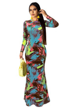 Carregar imagem no visualizador da galeria, Long Dress Elegant Multicolor Female Sundress Maxi Dress - Soul And Me Store