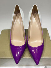 Cargar imagen en el visor de la galería, Purple White Gradient Women Glossy Stilettos High Heels Pointed ToeShoes - Soul And Me Store
