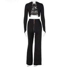 Load image into Gallery viewer, Sexy Backless Bandage Chain Two Piece Set Outfit - Soul And Me Store