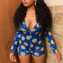 Cargar imagen en el visor de la galería, Sexy Women Bodysuit Long Sleeve Deep V Neck Bodycon - Soul And Me Store