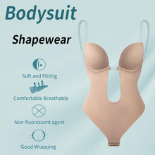 Cargar imagen en el visor de la galería, Bodysuit Shapewear Deep V-Neck Body Shaper Backless U Plunge - Soul And Me Store