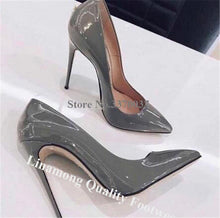 Cargar imagen en el visor de la galería, Brand Style Patent Leather Stiletto Heel Pumps Pointed Toe Dress Shoes - Soul And Me Store