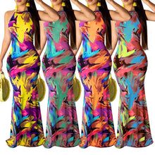 Carregar imagem no visualizador da galeria, Long Dress Elegant Multicolor Female Sundress Maxi Dress - Soul And Me Store