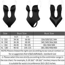 Cargar imagen en el visor de la galería, Bodysuit Shapewear Deep V-Neck Body Shaper Backless U Plunge - Soul And Me Store