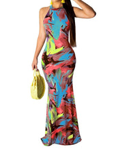 Carregar imagem no visualizador da galeria, Long Dress Elegant Multicolor Female Sundress Maxi Dress - Soul And Me Store