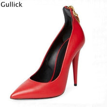 Carregar imagem no visualizador da galeria, High Quality Sexy Pointed Toe Pumps Gold Metal Heel Formal Dress Shoe - Soul And Me Store