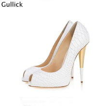Carregar imagem no visualizador da galeria, High Quality Sexy Pointed Toe Pumps Gold Metal Heel Formal Dress Shoe - Soul And Me Store