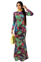 Carregar imagem no visualizador da galeria, Long Dress Elegant Multicolor Female Sundress Maxi Dress - Soul And Me Store