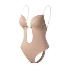 Cargar imagen en el visor de la galería, Bodysuit Shapewear Deep V-Neck Body Shaper Backless U Plunge - Soul And Me Store