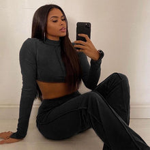 Load image into Gallery viewer, Sexy Backless Bandage Chain Two Piece Set Outfit - Soul And Me Store