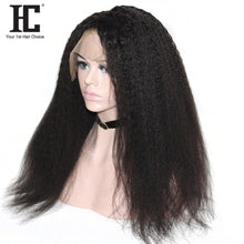 Cargar imagen en el visor de la galería, Brazilian Kinky Straight Lace Part Wig Pre Plucked Natural Human Hair Wigs - Soul And Me Store