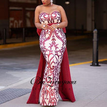 Carregar imagem no visualizador da galeria, Luxury 2021 Party Elegant Woman Evening Gown Plus Size Slim Printed  Dress - Soul And Me Store

