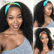 Load image into Gallery viewer, Curly Headband Wig Human Hair Natural Looking - Soul And Me Store
