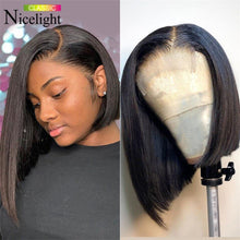 Lade das Bild in den Galerie-Viewer, Nicelight Brazilian Hair Lace Wig Short Bob Lace Closure Wig - Soul And Me Store
