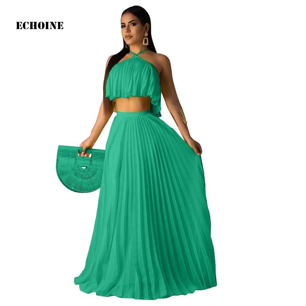 Chiffon Two Piece Long Dress Women Elegant 2 Piece Set Crop Top and Sk Soul And Me Store Chiffon Two Piece Long Dress Women Elegant 2 Piece Set Crop Top and Sk Soul And Me Store