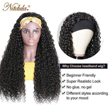 Load image into Gallery viewer, Curly Headband Wig Human Hair Natural Looking - Soul And Me Store
